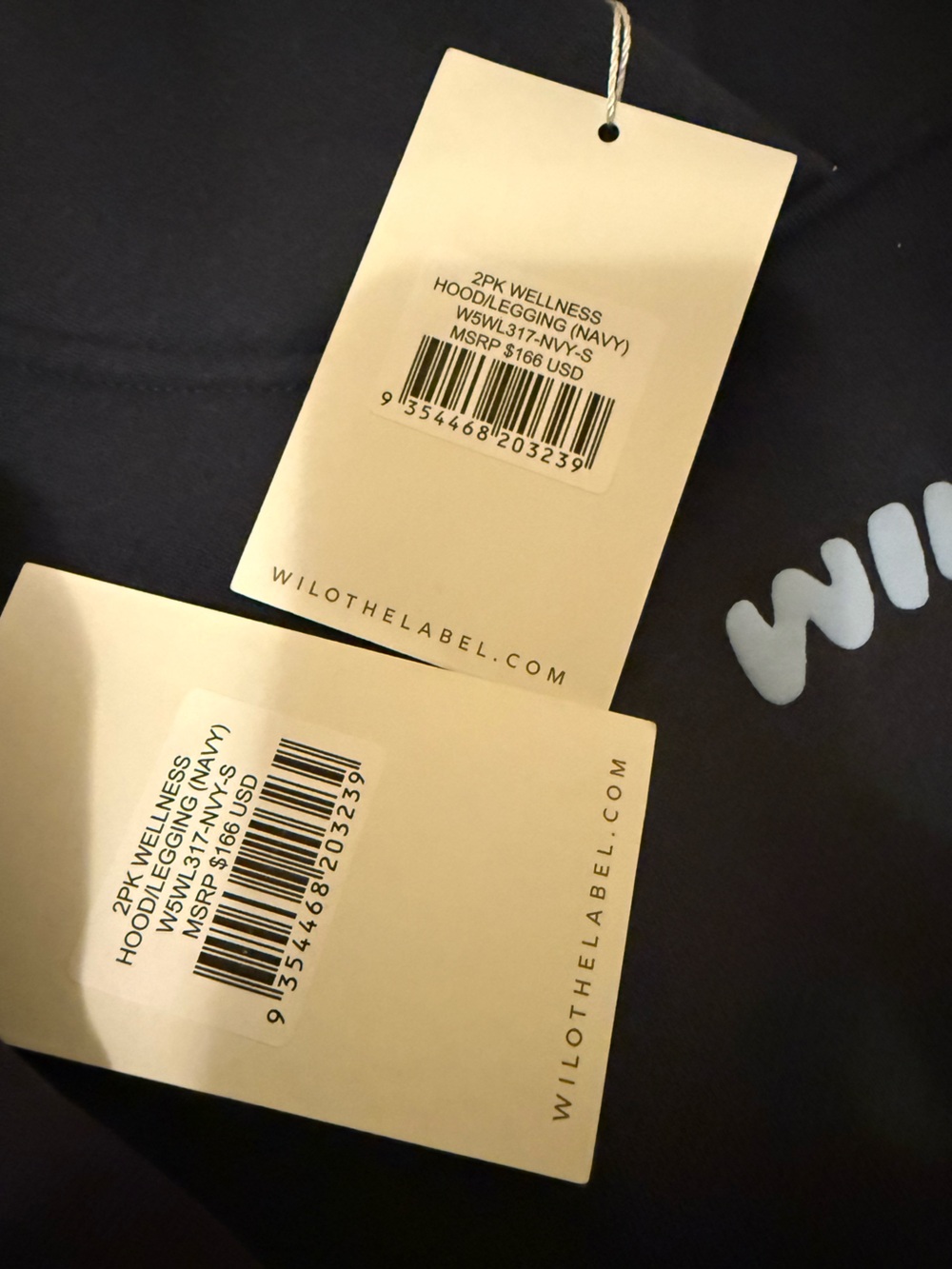 NWT WILO Navy Wellness Hoodie & Legging Matching‎ Set Small - Picture 4 of 7